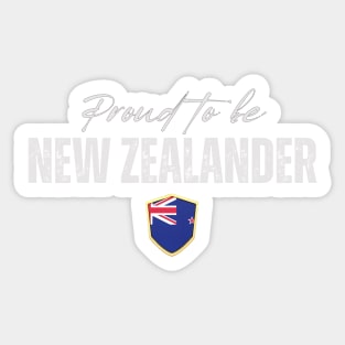 Proud New Zealander, New Zealand flag Sticker